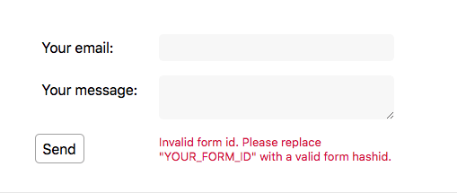 Form not found error